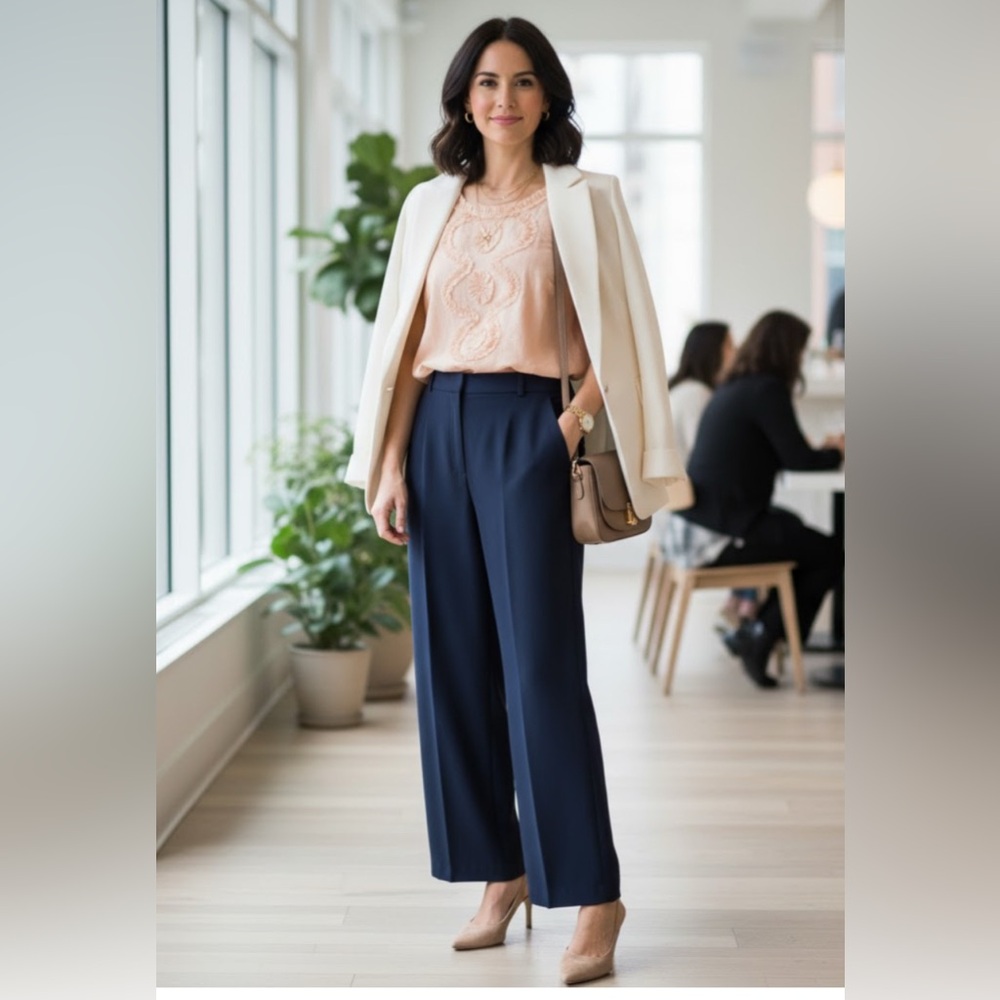 J. Crew Beige Ruffled Blouse‎
